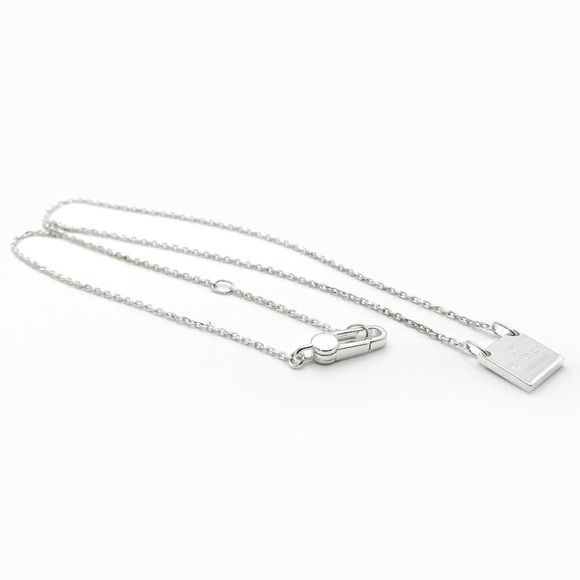 BRAND NEW ✨ GUCCI Sterling Silver Square Logo Necklace - Picture 4 of 10